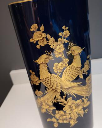 vaso in porcellana blu cobalto 