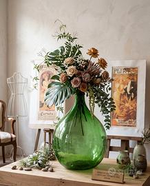 Autentica Damigiana Vintage in Vetro Soffiato