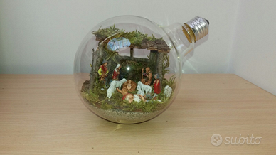 Presepe natività in lampadina