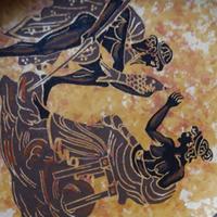 Decorazione antica con figure greche 