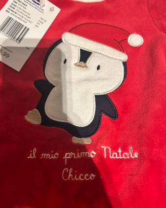 Tutina di natale con bavaglino