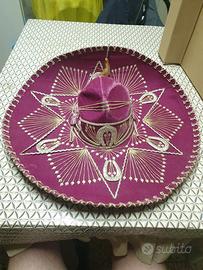 sombrero originale colore viola e oro 