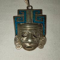 Ciondolo Divinità Atzeca in argento Mexico 925