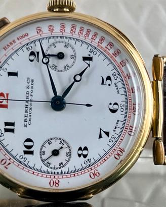Eberhard & Co. Rare Vintage Oversized 18kt Gold