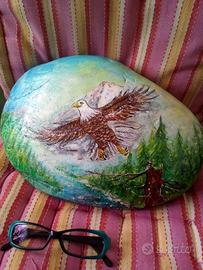 Dipinto a mano su pietra naturale