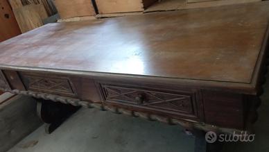 scrivania in stile rinascimento legno