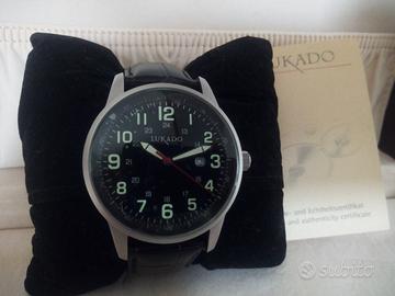 Orologio Lukado u038eb quarzo aviatore inox nuovo