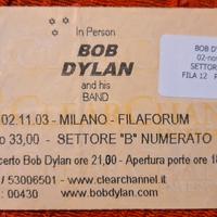 Biglietto usato concerto Bob Dylan - 2003