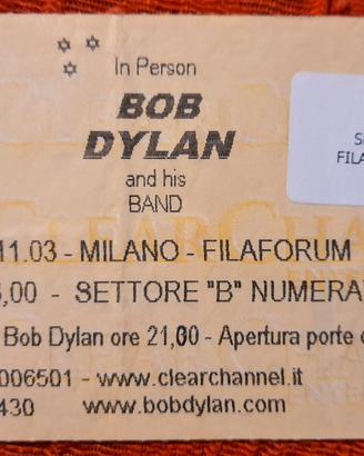 Biglietto usato concerto Bob Dylan - 2003