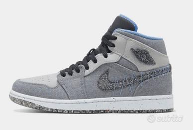 Air Jordan 1 Mid Crater Grey University Blue