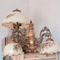 set lampadario e lampade camera da letto 