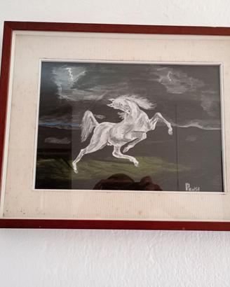 Quadretto cavallo bianco