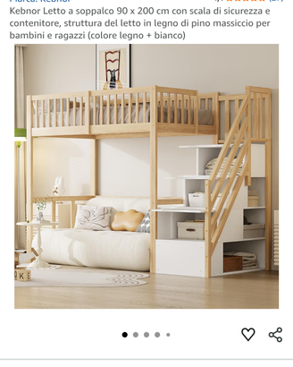 Letto a soppalco singolo