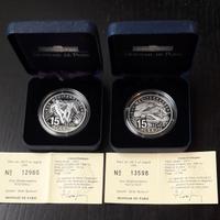 ARGENTO 2x 100 franchi 1993 FRANCIA Giochi _LEGGI