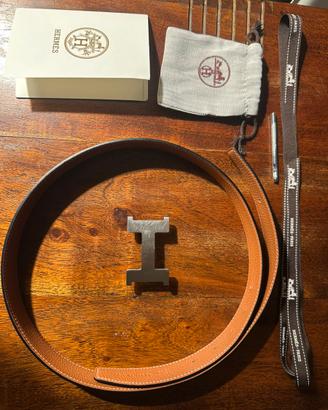 Cintura hermes 90cm reversibile