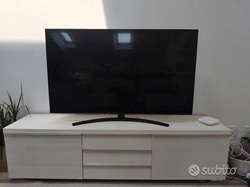 Mobile TV Ikea Besta bianco lucido