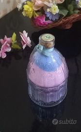 Botiglia vintage simbolo d'italia, sali da bagno 