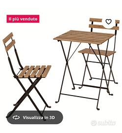 tavolino e due sedie 