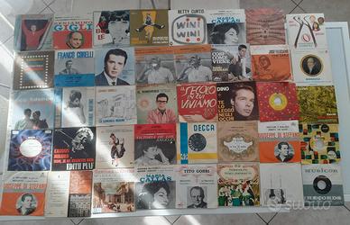 Lotto 40 Vinili 45 Giri + Valigetta Callas Piaf