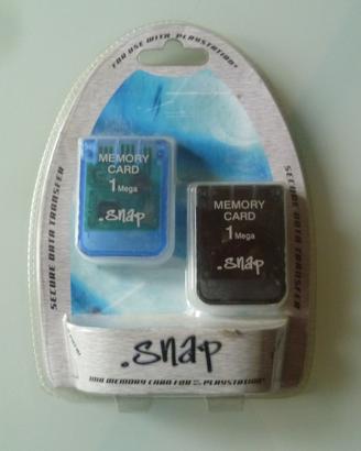 Memory Card 2x 1MB per Playstation 1 NUOVA