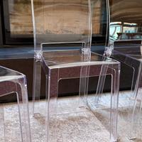 Set 4 sedie trasparenti