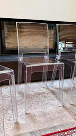 Set 4 sedie trasparenti