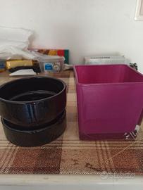 2 vasi per piante in vetro