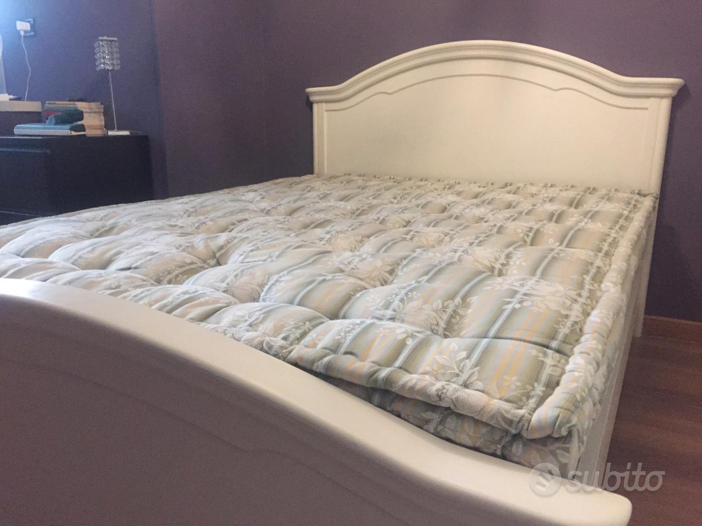 Duérmete Online - Letto completo con materasso Viscotec reversibile (lato inverno/estate) + rete Basic con 6 gambe morsetto, 135 x 190 cm