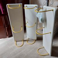 06 mensole legno massiccio + perni di fissaggio