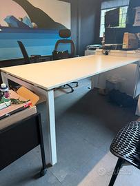 Scrivania  bianca 180 L