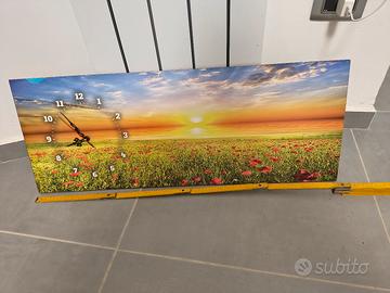 Quadro orologio da parete panoramico  tramonto