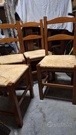 4 SEDIE CUCINA MASSELLO E PAGLIA