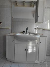 Mobiletto bagno legno colore bianco