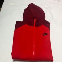 Felpa Nike Tech uomo rossa e bordó