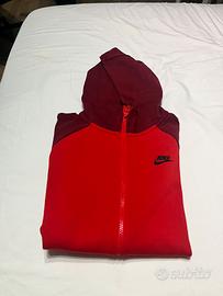Felpa Nike Tech uomo rossa e bordó
