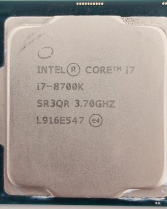 processore intel i7-8700k 
