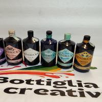 SET GIN HENDRICKS 6 BOTTIGLIE VUOTE DIVERSE 