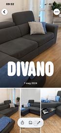 Divano  minimal grigio antracite
