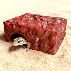 Tana rifugio per terrario teca acquario, spedisco