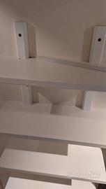 scaffale mobile da parete legno bianco
