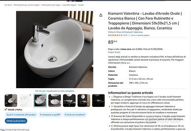 Lavabo Kiamami Valentina NUOVO