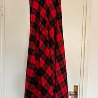 Gonna Poupine tg XS tartan rosso e nero