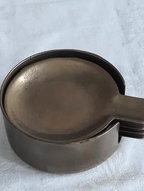 Set 4 posacenere vintage in ottone