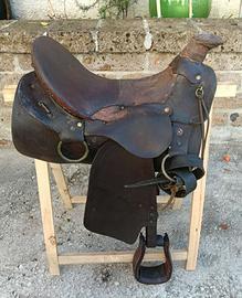 Sella per cavallo COLOMBIANA in vero Cuoio