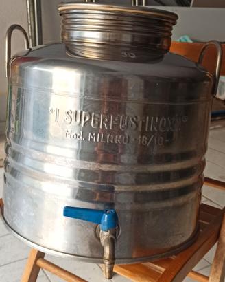 Contenitore olio acciaio inox 30 litri 