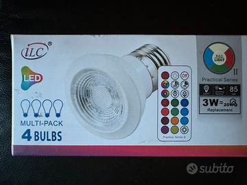 4 Lampadine led rgb per faretti GU10