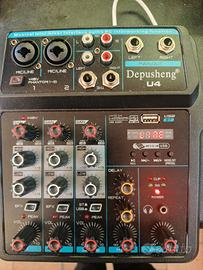 Mixer Depusheng 4 canali+ Usb