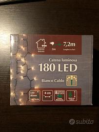 Luci Natale 180 LED Bianco Caldo