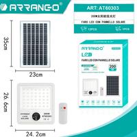 " Faro LED con Pannello Solare 200W Telecomando IP
