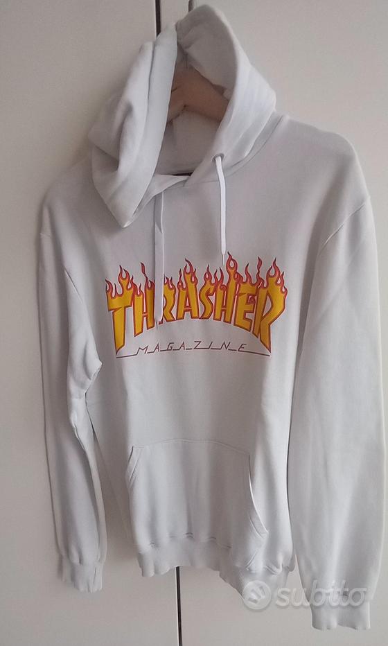 Felpa thrasher bianca Vendita in Abbigliamento e accessori